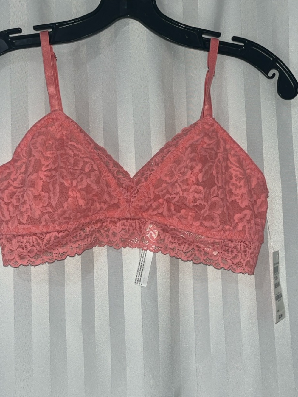 Lace Bralette in Coral — Women's Soft Lace Bralette NWT